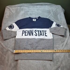 Vintage PSU Tailgate Penn State Sweatshirt Mens Small Blue White Gray Colorblock
